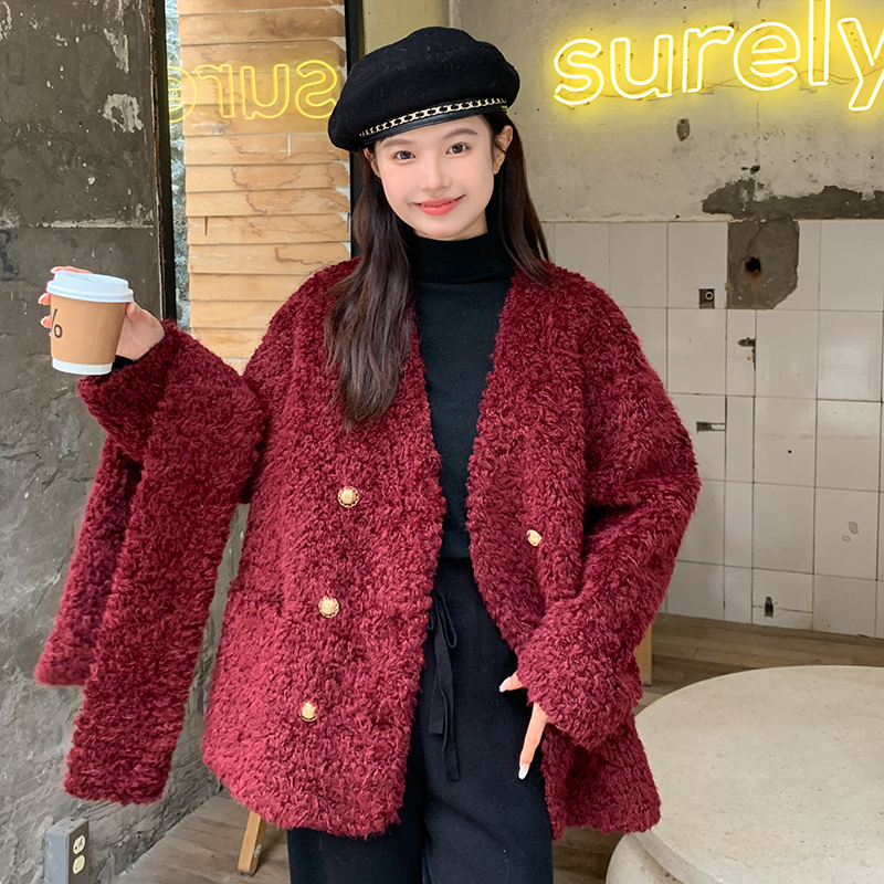 【现货】环保皮草外套配围巾2466-P215-K328，女装皮草，柏妮丝绮