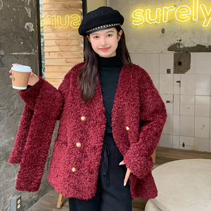 【现货】环保皮草外套配围巾 2466-P215-K328，女装皮草，柏妮丝绮