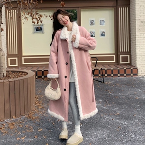 【新款】双面穿粉色皮毛一体 2583-P265-K398,女装派克服,柏妮丝绮