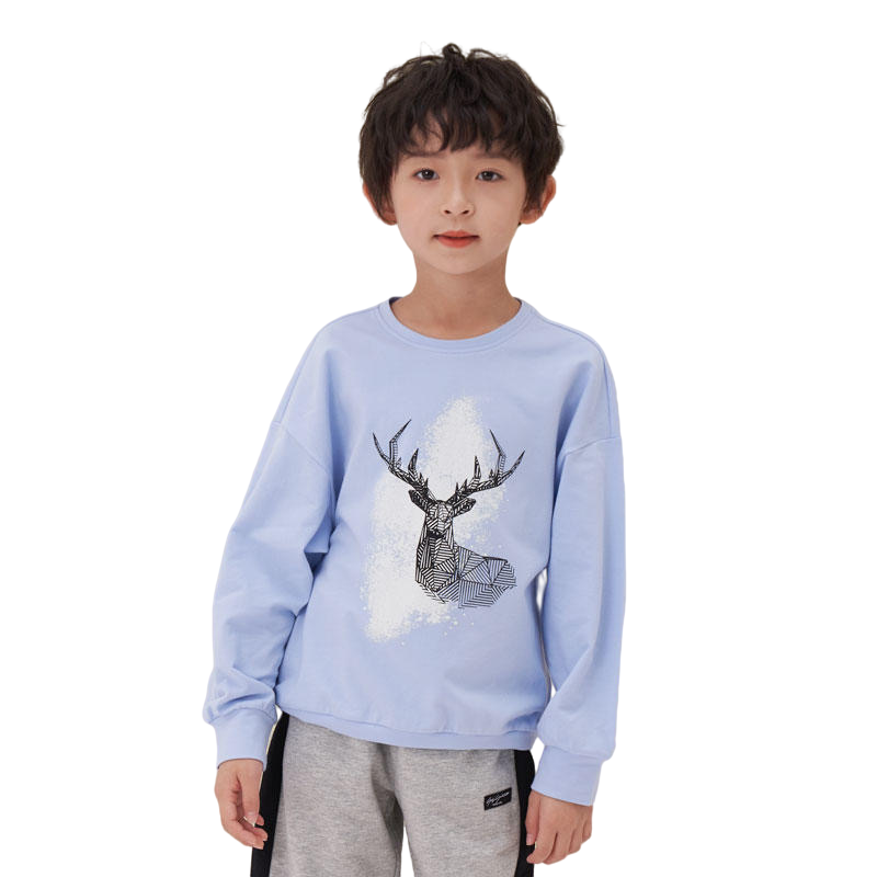 女童森系吸汗圆领单衫春秋卫衣