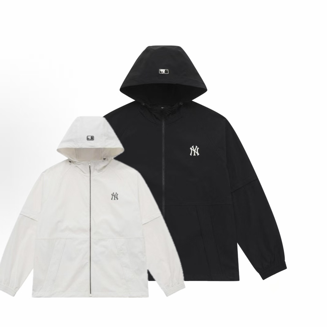 MLB 凉感面料可拆卸袖子一衣两穿纯色经典小logo 3AWJB0153-50BKS