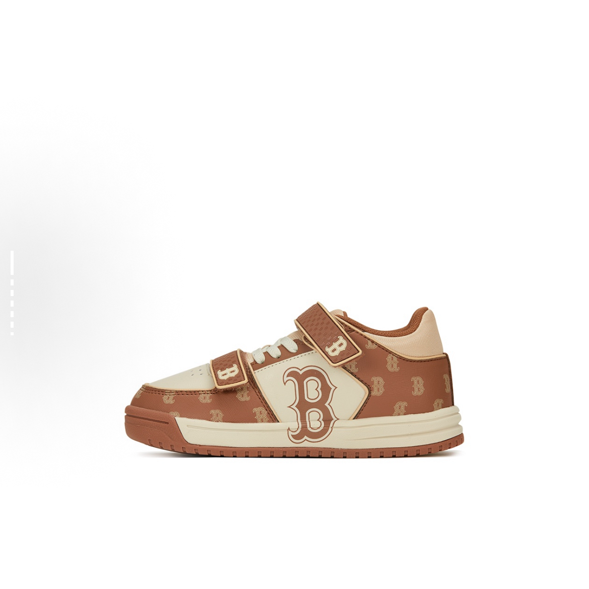 MLB儿童男女童25年新款复古魔术贴老花运动鞋7ASXCM33N-43BRS