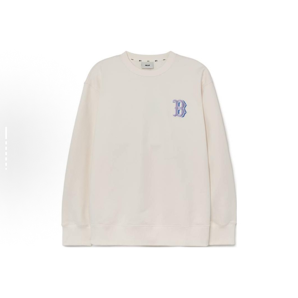 MLB 老花字母刺绣圆领卫衣 男女同款 奶白色3AMTM0631-43CRS