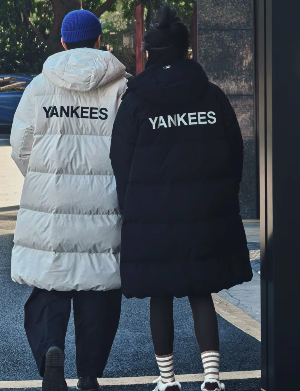 MLB 纽约洋基队基础系列 24FW 长款大衣羽绒服 男女同款3ADJB1846