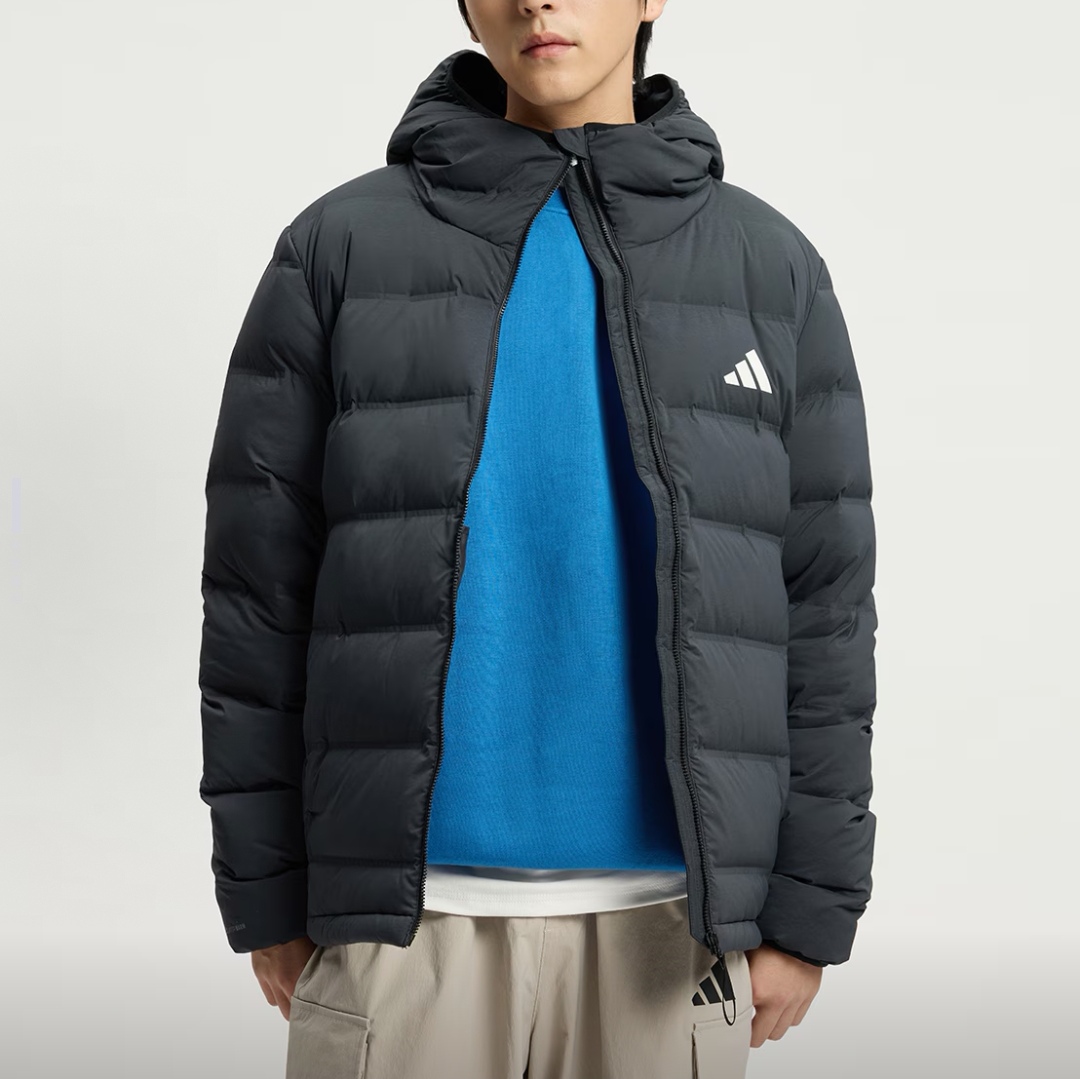 阿迪达斯正品冬季男子休闲连帽休闲时尚运动羽绒服KH3993