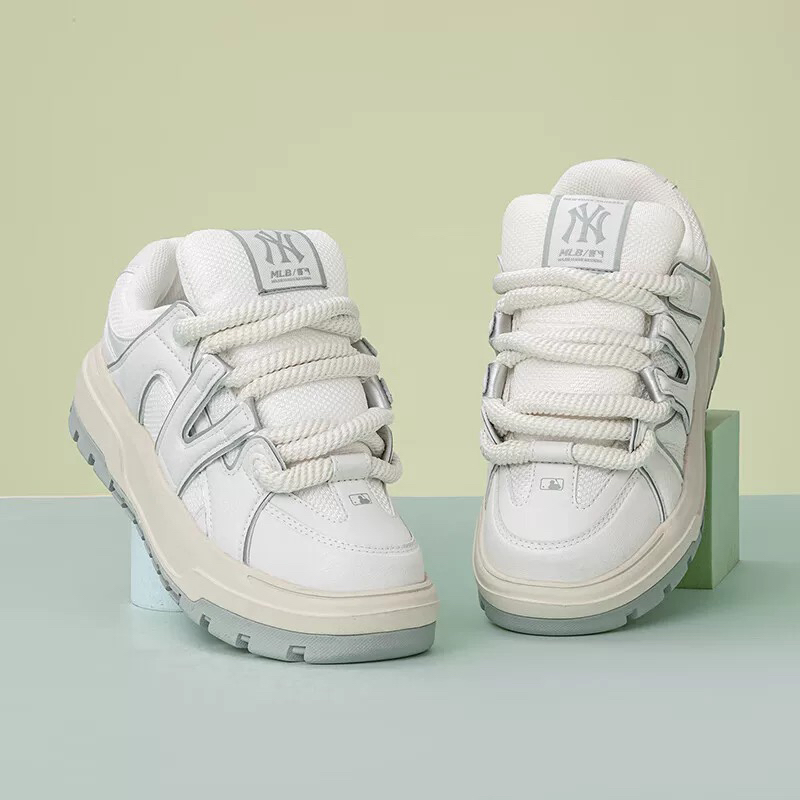MLB厚底板鞋男女鞋2025春季新款经典休闲鞋运动鞋3ASXCLB4N-50WHS