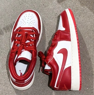 Low Jordan AJ1白红男士 低帮休闲运动板鞋 160 Nike FJ3459 Air