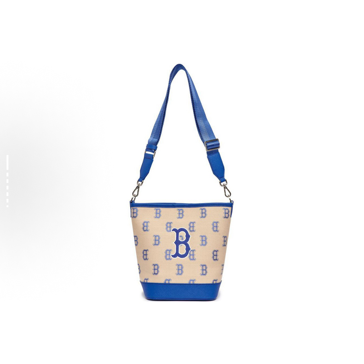 MLB2025新款满标字母百搭水桶包男女同款单肩包3ABML023N-43SAL