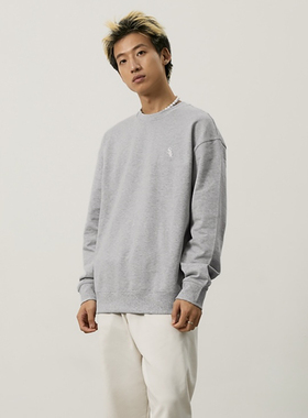 MLB 长袖圆领休闲卫衣纯色字母Logo美式复古卫衣 3AMTB9144-44MGS