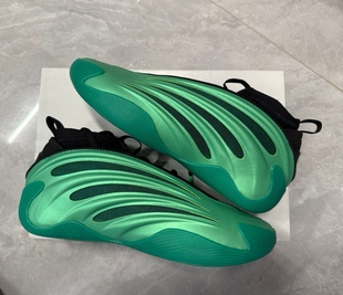 舒适防滑耐磨篮球鞋 adidas 正品 Vol.9 男女绿黑色JH6484 Harden