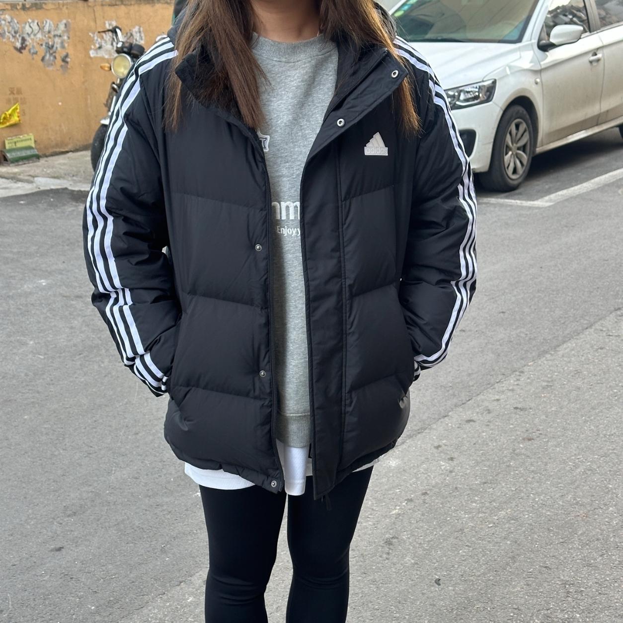 JW6732经典三条纹长款羽绒服