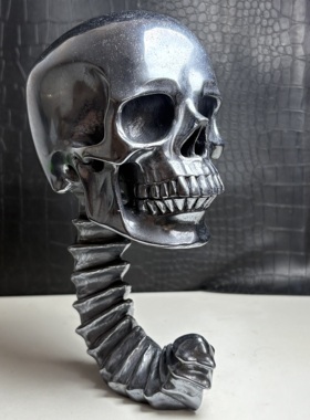 太赫兹骷髅头朋克风格家具摆件