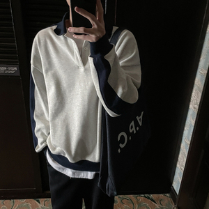 1110-HX020-P95 拼接设计款卫衣 宽松休闲套头上衣图片