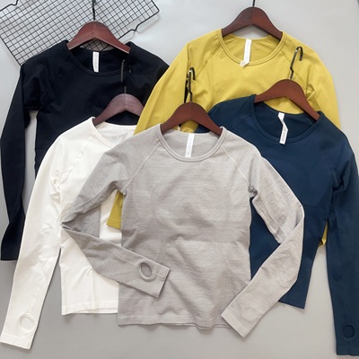 专业运动速干T恤长袖女健身外穿跑步瑜伽吸排汗高弹打底滑雪上衣