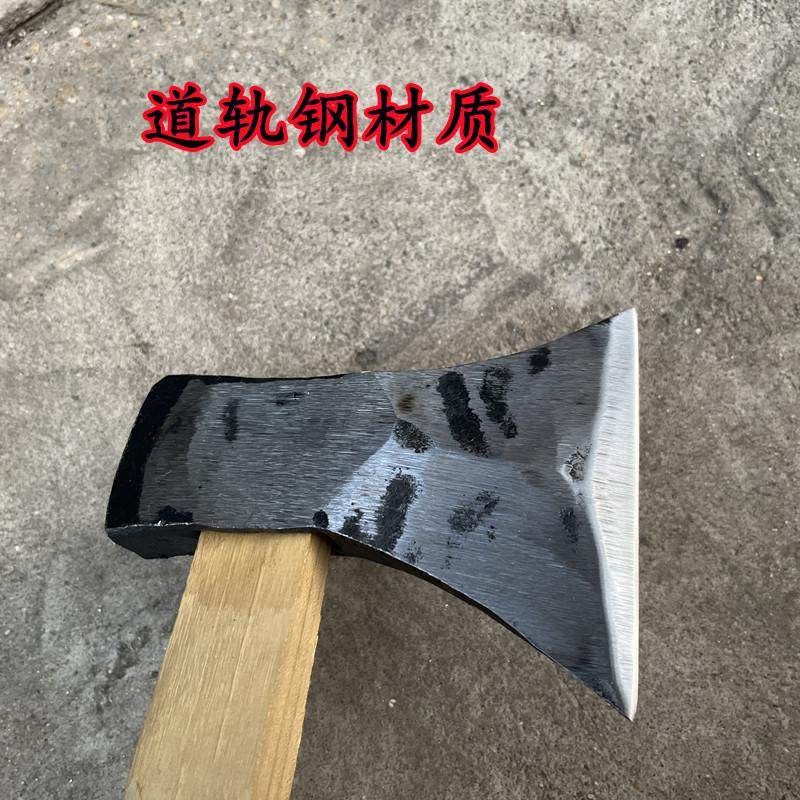正宗手工夹钢斧头单面单刃图片