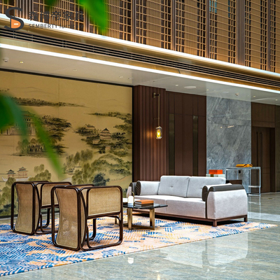 现代中式售楼处卡座沙发洽谈桌椅