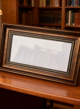 欧式宽边光牌匾相框挂墙专用摆台28*13.5荣誉装裱纪念框架门牌