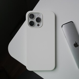 莱选｜白色全包液态硅胶防摔磁吸手机保护硬壳适用于苹果iPhone15ProMax简约