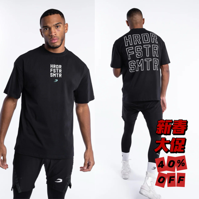 【BOXRAW】HRDR FSTR SMTR Oversized T-Shirt T恤 拳击 运动短袖