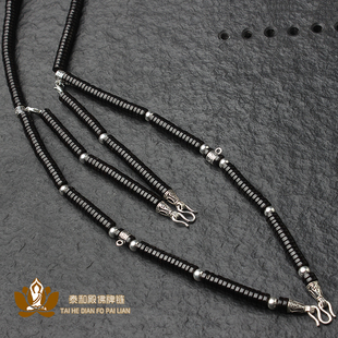 泰国黑椰壳佛牌链子s925纯银配饰不掉色不过敏单挂 双挂 三四五挂