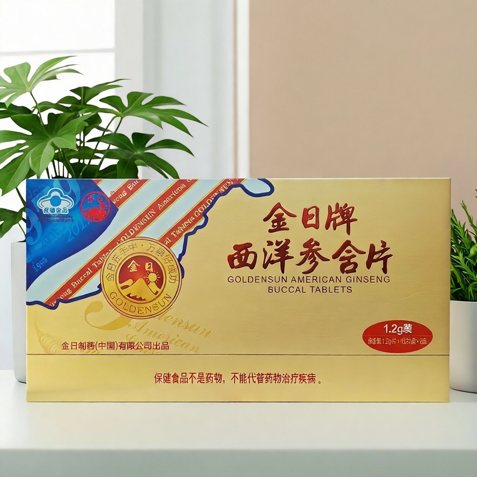 72含片金日牌西洋参含片 1.2g/片*12片/盒*6盒大含量花旗参