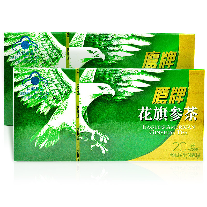 领券减】鹰牌花旗参茶40包西洋参颗粒洋参丸冲剂茶包代泡红参 保健食品/膳食营养补充食品 综合功效保健食品 原图主图