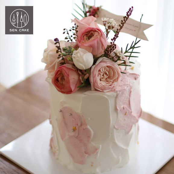 sencake邂逅粉色款鲜花蛋糕生日蛋糕 武汉同城