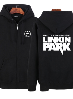 林肯公园linkin park乐队摇滚音乐连帽开衫拉链卫衣秋季休闲外套