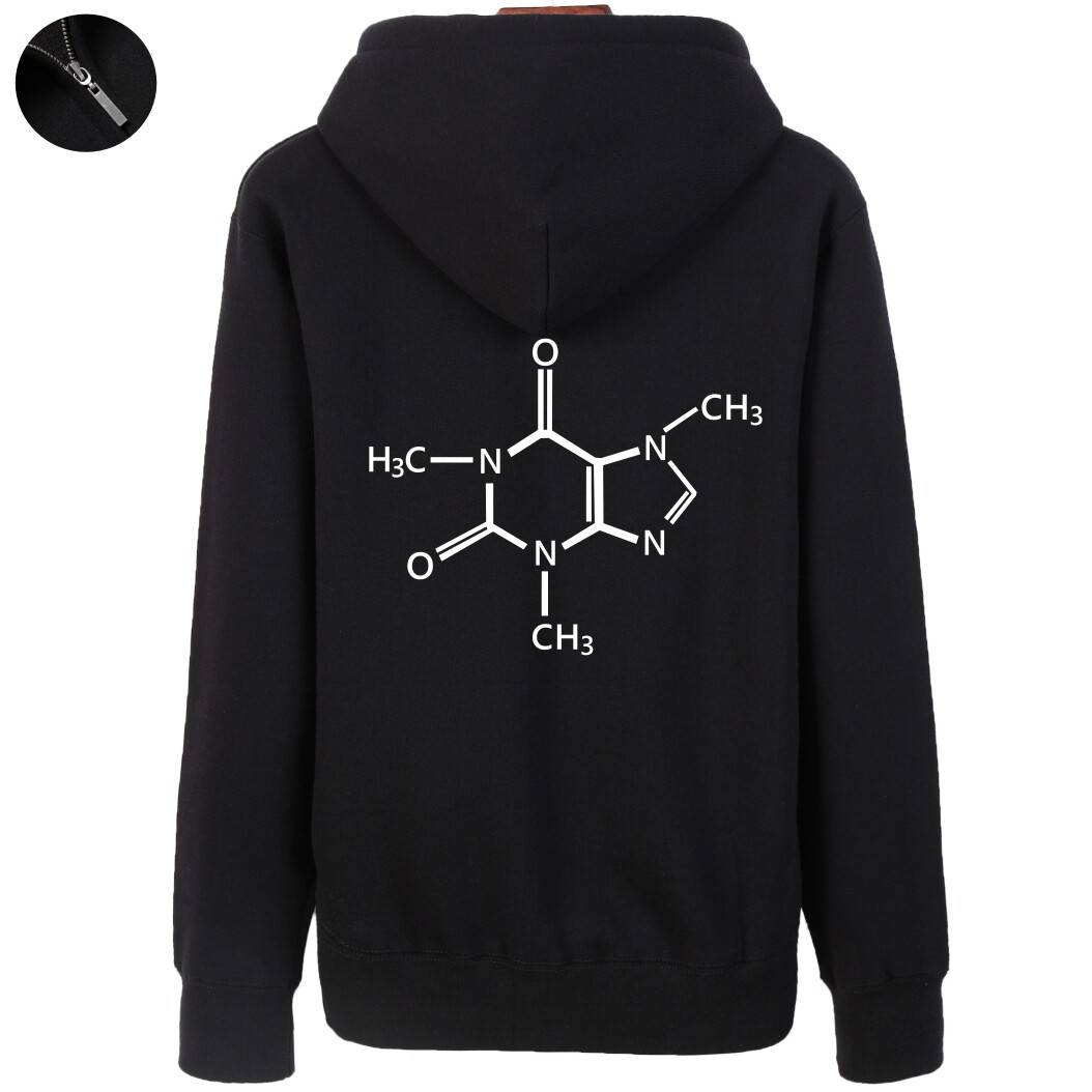 咖啡因分子式卫衣外套拉链开衫男