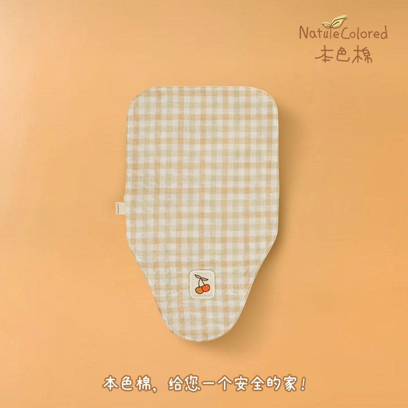 本色棉婴儿汗布纱布夏薄款新生儿宝宝吸汗巾中小童幼儿垫背巾加大