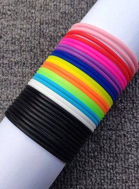 硅胶运动防滑发圈 发绳头绳 游泳可佩带  手环 夜光10只装Z050602