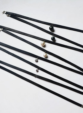 choker手工项圈黑色原宿锁骨链