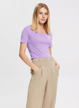 日单圆领短袖冷感T恤莫代尔罩杯内衣女外贸大码W190901KKP