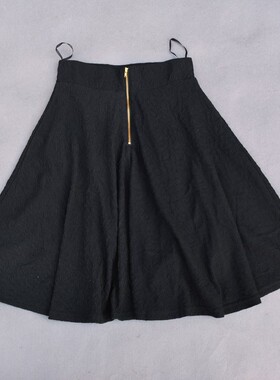 出口 外贸原单 高腰半身中裙 伞裙A字裙 女 W191202