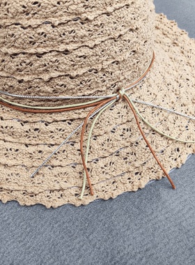 出口蕾丝 遮阳帽 太阳帽 草帽 便携 女出游 Z050702