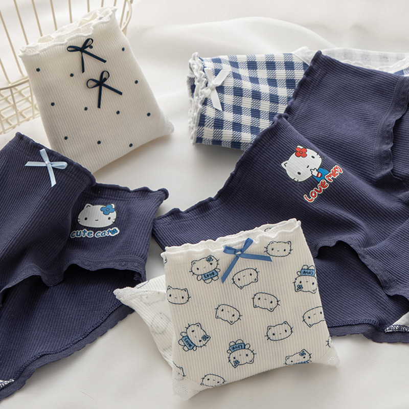 纯棉薄款学生透气青少年女童内裤