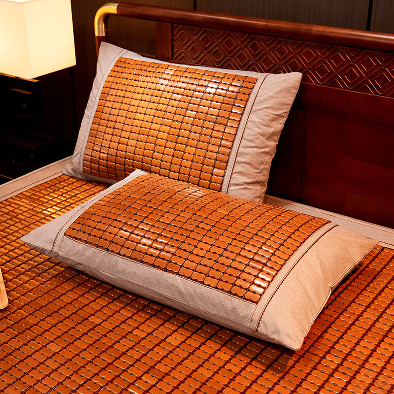 麻将凉席枕套夏季单人枕头套成人竹席双人枕凉枕夏天枕席枕头套皮