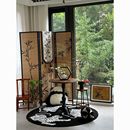 宋代美学新中式 屏风竹子茶室隔断竹编客厅围挡国风竹影折叠实木