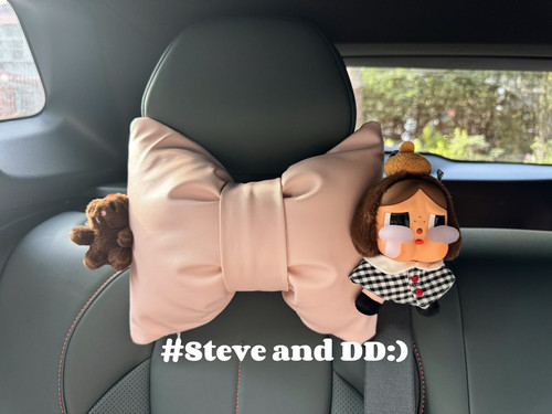 Steve和豆豆四季娃衣皮革同款哭娃头枕可爱玩偶汽车车载枕头靠枕
