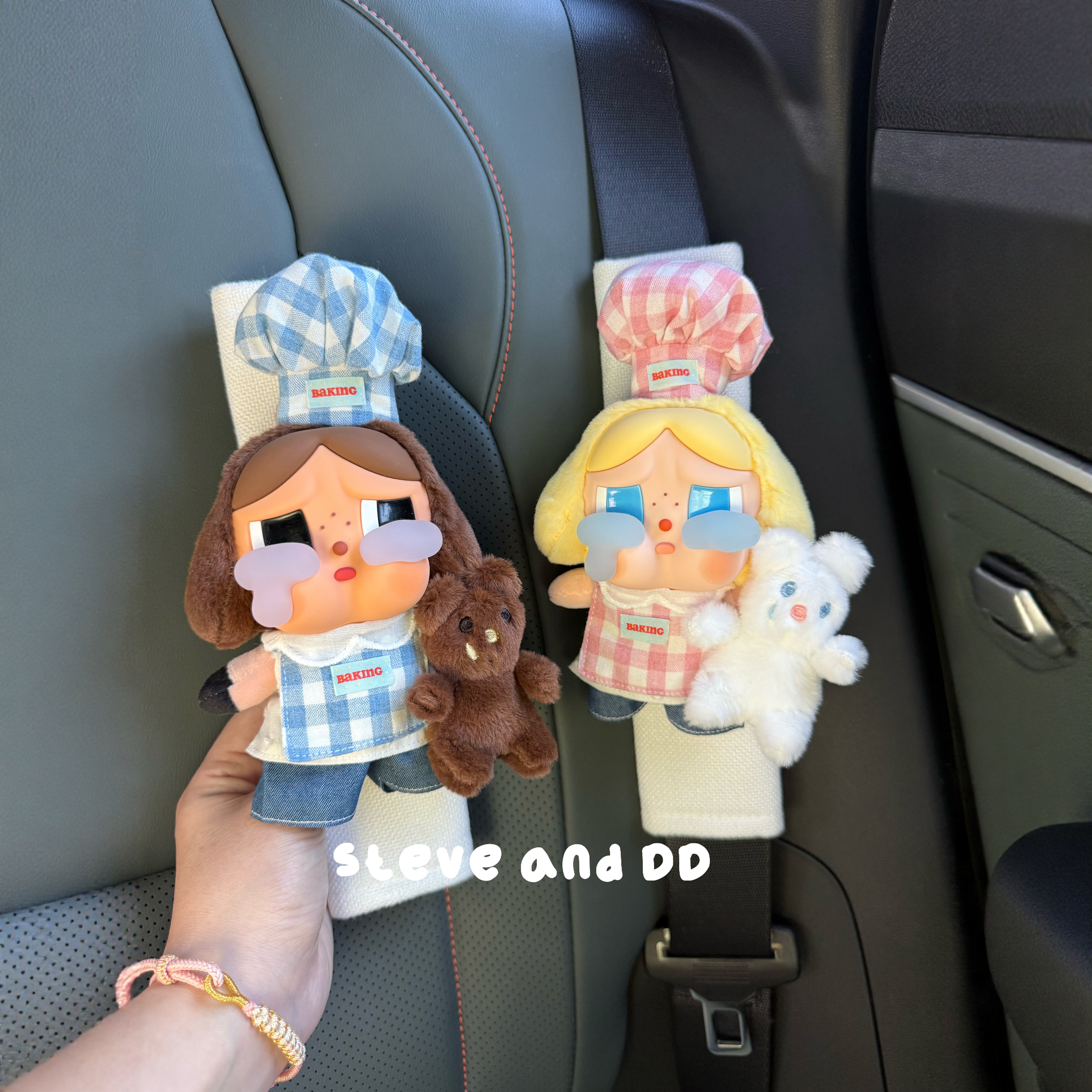Steve和豆豆祖国版哭娃眼泪娃娃厨师挂件玩偶公仔挂饰车载安全带
