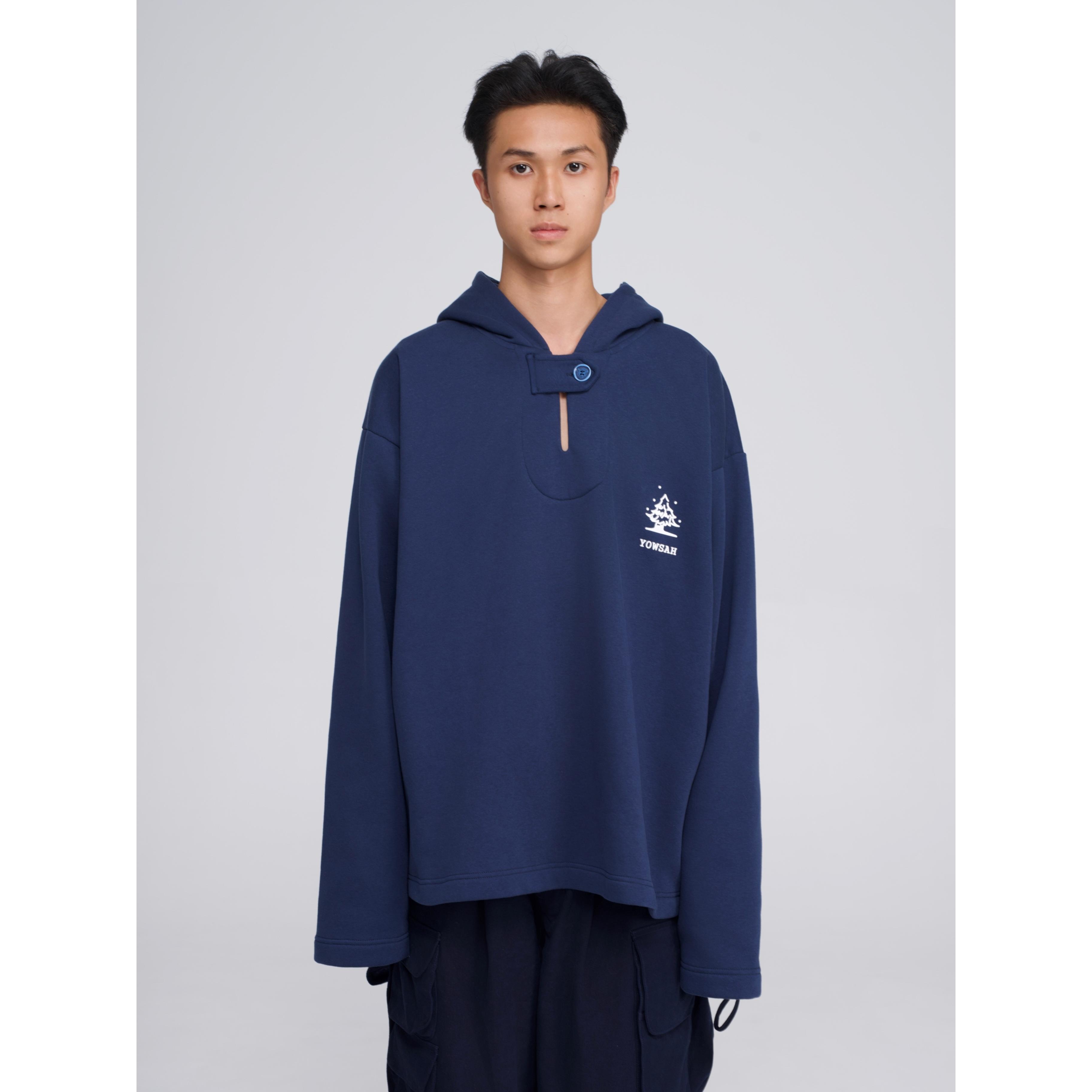 YOWSAH美式复古印花圆领卫衣