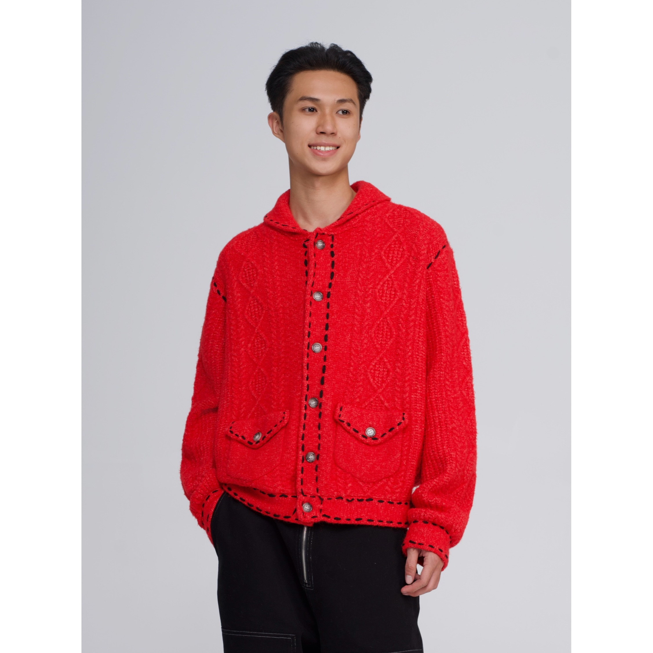 M6523AW羊毛混纺针织开衫