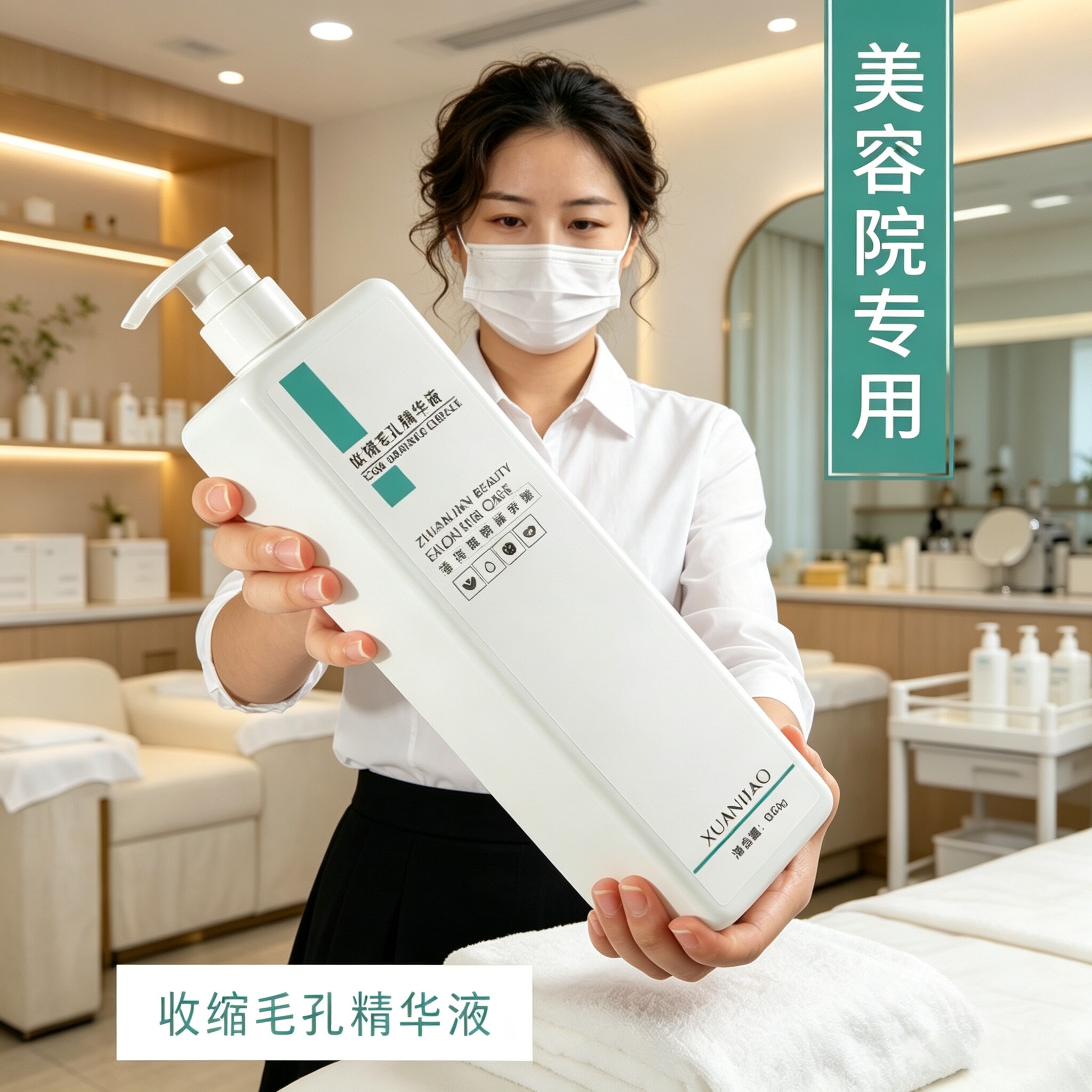美容院专用毛孔粗大收缩修复精华液鼻头黑头导出液仪器凝胶500ml