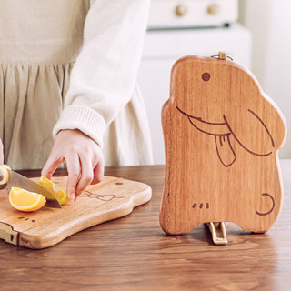 树可米秋兔迷你水果砧板家用花梨木抗菌切菜板厨房专用双面小案板