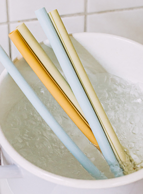 树可轻行硅胶吸管非一次性保温杯耐高温可拆洗彩色软大吸管食品级