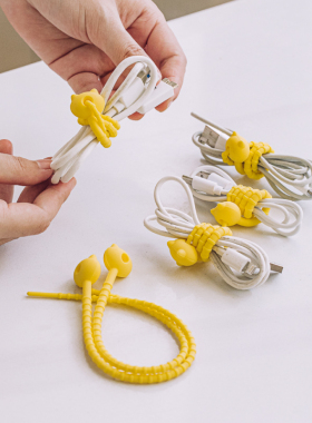 树可猫咪硅胶收纳条多功能软扎带理线器捆线带束线整理数据线绑带