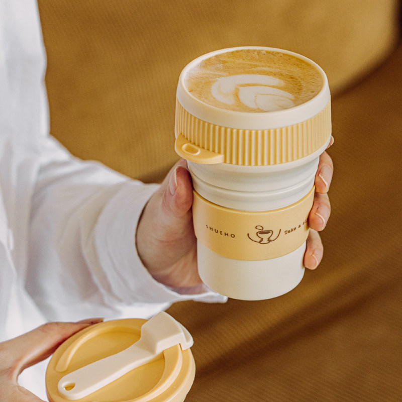 树可轻行硅胶折叠咖啡杯