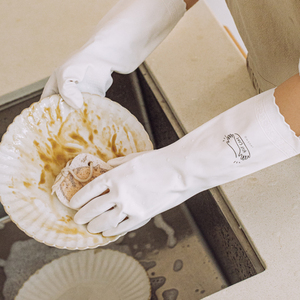 树可刷碗手套洗碗家务清洁专用女防水厨房家用洗菜洗衣加厚胶手套