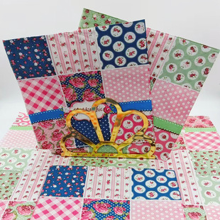 Shabby chic风彩色印花餐巾纸九个花色拼接图案酒店派对装饰纸巾