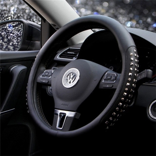奔驰宝马方向盘套铆钉汽车把套英伦朋克风四季通用女D型免邮